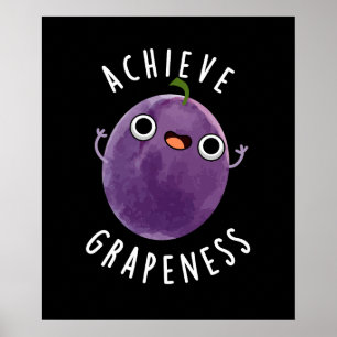 Poster Obter Grãos Positivos Engraçados Grama Escuro BG