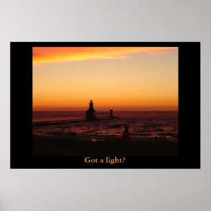 Póster Obteve uma luz?