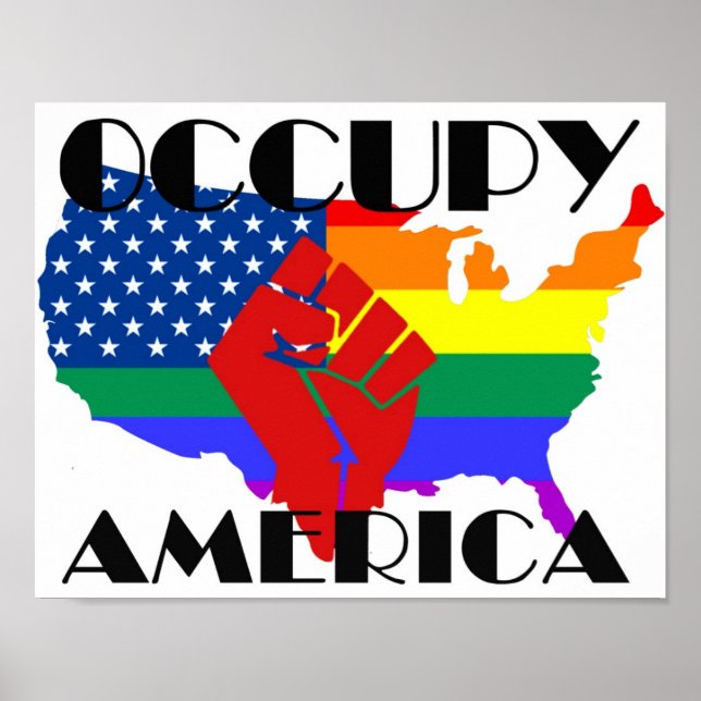 Poster Occupy America LGBTQ (Frente)