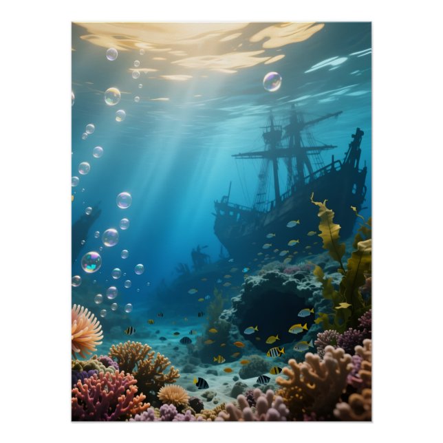 Póster Ocean Background Poster (Frente)