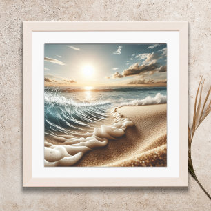 Poster Ocean Beach Scense Coastal Sunset Wall Art