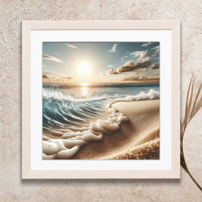 Poster Ocean Beach Scense Coastal Sunset Wall Art (Criador carregado)