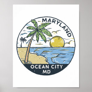 Poster Ocean City Maryland Vintage