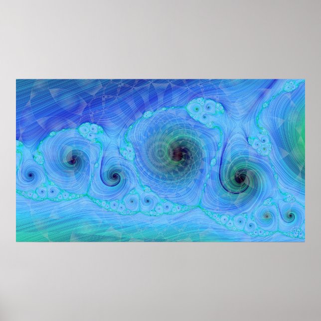 Póster Ocean Dream Geo Fractal (Frente)
