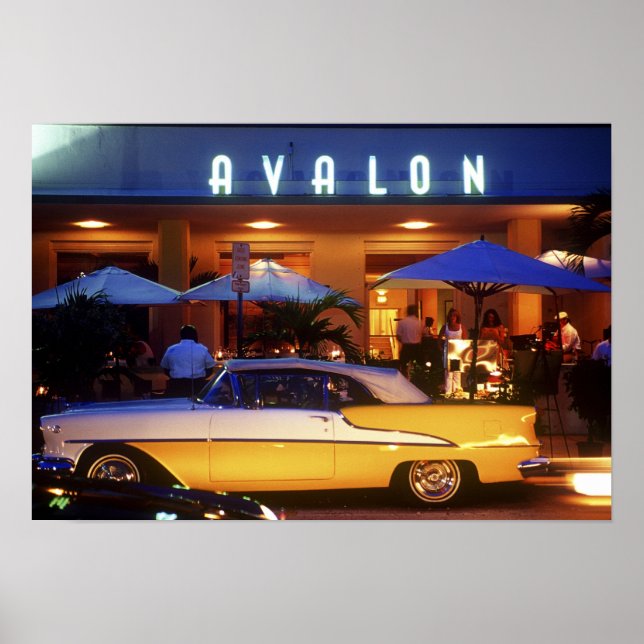 Póster Ocean Drive, South Beach, Miami Beach, (Frente)