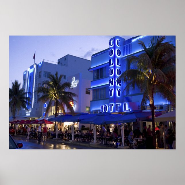 Poster Ocean Drive, South Beach, Miami Beach, 2 (Frente)