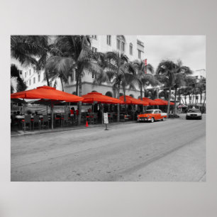 Póster Ocean Drive South Beach Miami Oldtimers