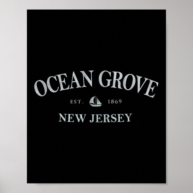 Poster Ocean Grove Nova Jersey _ Ocean Grove Nj Velero  (Frente)