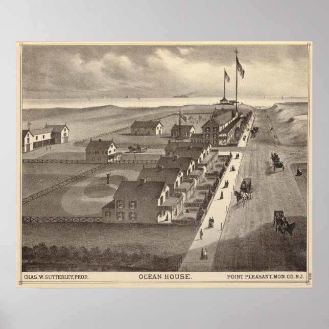 Poster Ocean House, Point Pleasant (Frente)