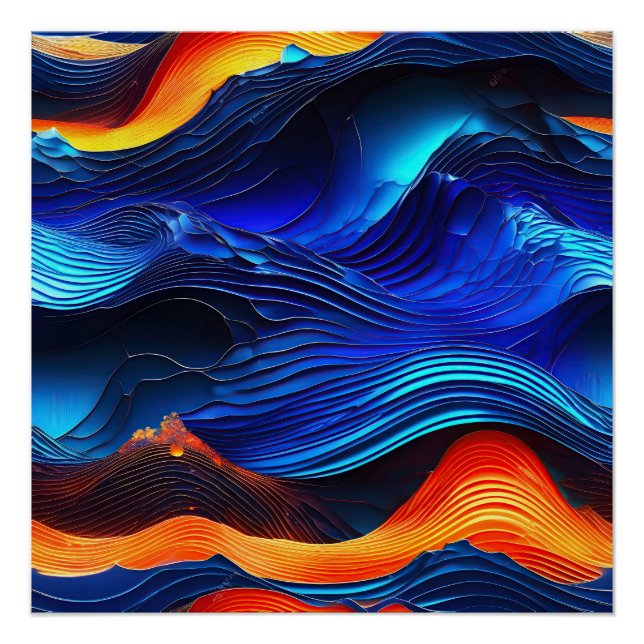 Póster Ocean Lava "Aquaflame" (Frente)