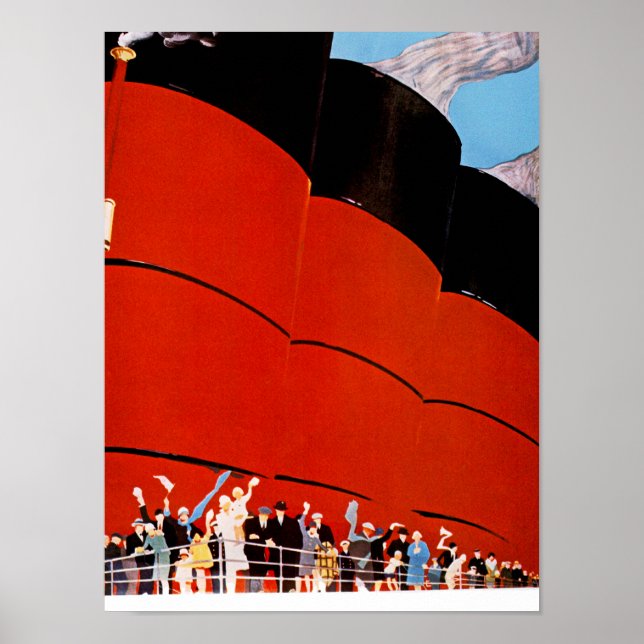 Póster Ocean Liner Bon Voyage (Frente)