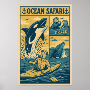 Poster Ocean Safari – Encontro com Baleia e Lontra em Qua