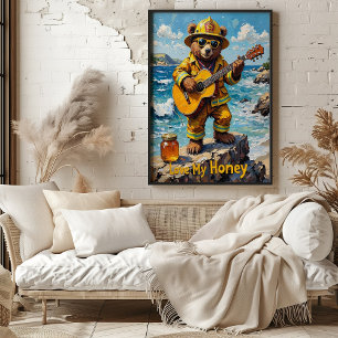 Poster Ocean Serenade: A Balança Rochosa do Urso