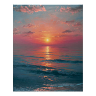 Póster Ocean Sunset
