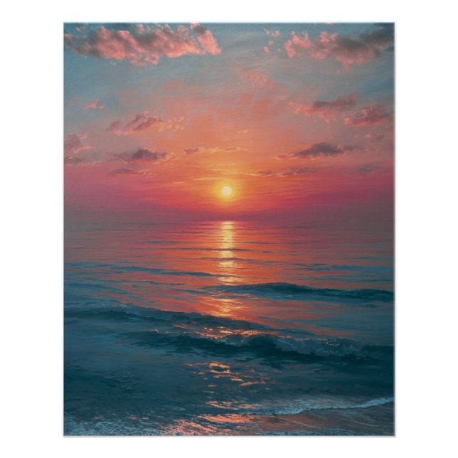 Póster Ocean Sunset (Frente)