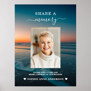 Poster Ocean Sunset Funeral Compartilha um Sinal de Pared
