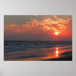 Póster Ocean Sunset - Oak Island, NC