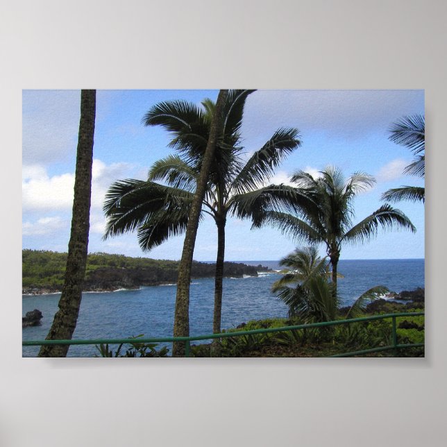 Póster Ocean View Hawaiian Island Maui (Frente)