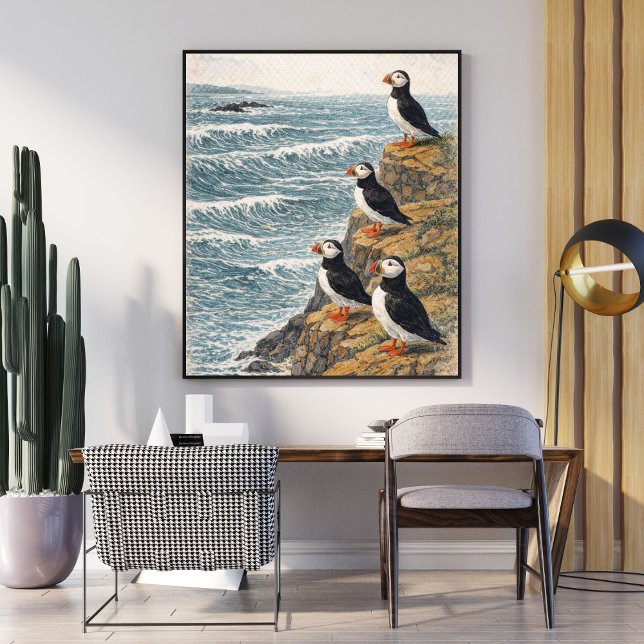 Poster Ocean Waves Nature Illustration (Criador carregado)