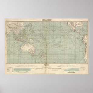 Poster Oceania Atlas Map