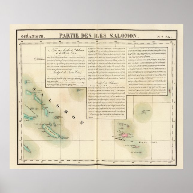 Póster Oceânia das Ilhas Salomão n.o 33 (Frente)