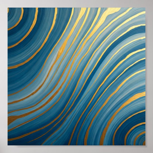Poster "Oceanic Gold Flow (Frente)