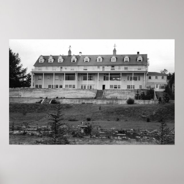 Póster Oceanlake, Oregon View da Casa Dorchester (Frente)