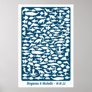 Poster Oceano - Alternativo do Livro de Convidados de 150