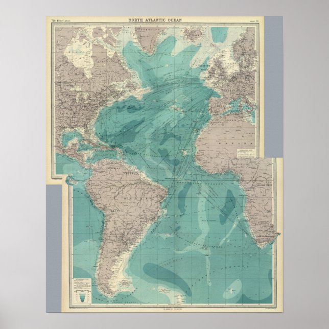 Póster Oceano Atlântico composto (Frente)