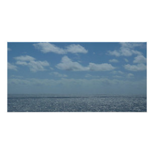 Póster Oceano Azul do Mar de Caribe Sunny