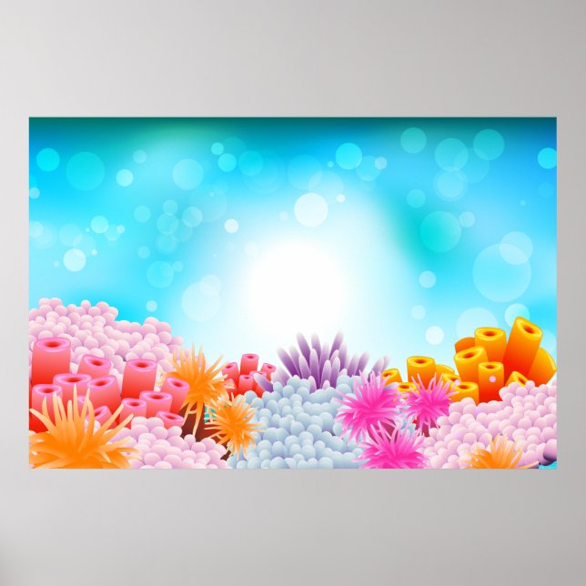 Póster Oceano de Coral (Frente)