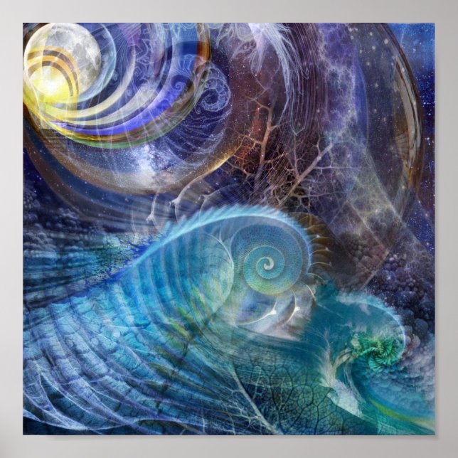Poster Oceano Fractal (Frente)