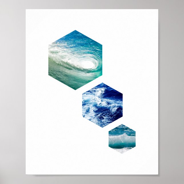 Poster Oceano Hex (Frente)