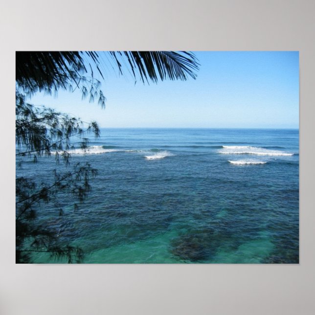 Póster oceano kauai (Frente)