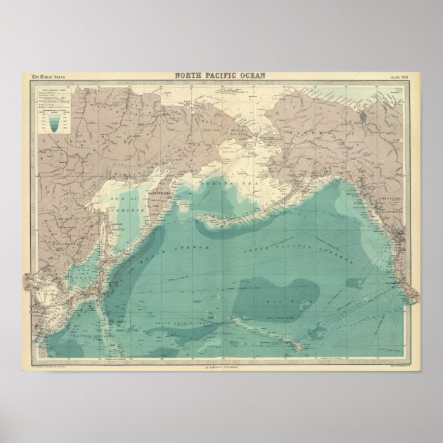 Póster Oceano Pacífico Norte (Frente)