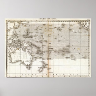 Póster Oceano Pacifique dos respiradouros