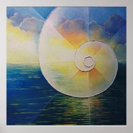 Póster Oceano Sol