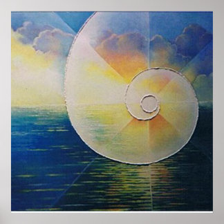 Póster Oceano Sol