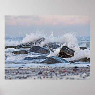 Poster Oceano Splash Watercolor