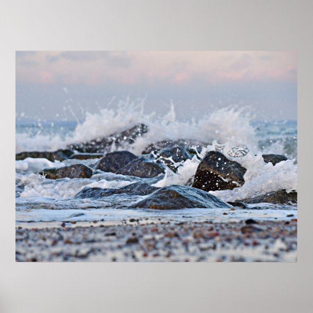 Poster Oceano Splash Watercolor (Frente)