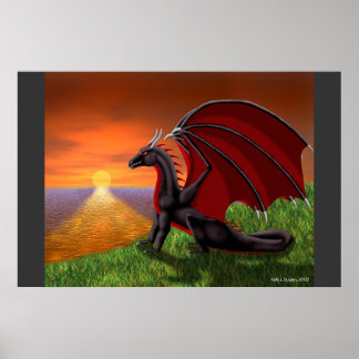 Póster Oceano Sunset