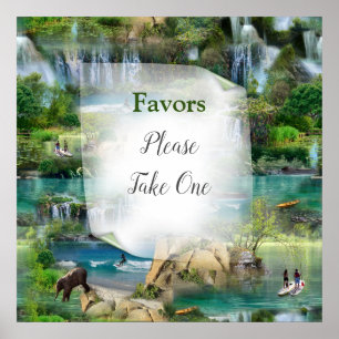 Poster Oceanos e Rios Mundiais, Lagos e Atividades Esport