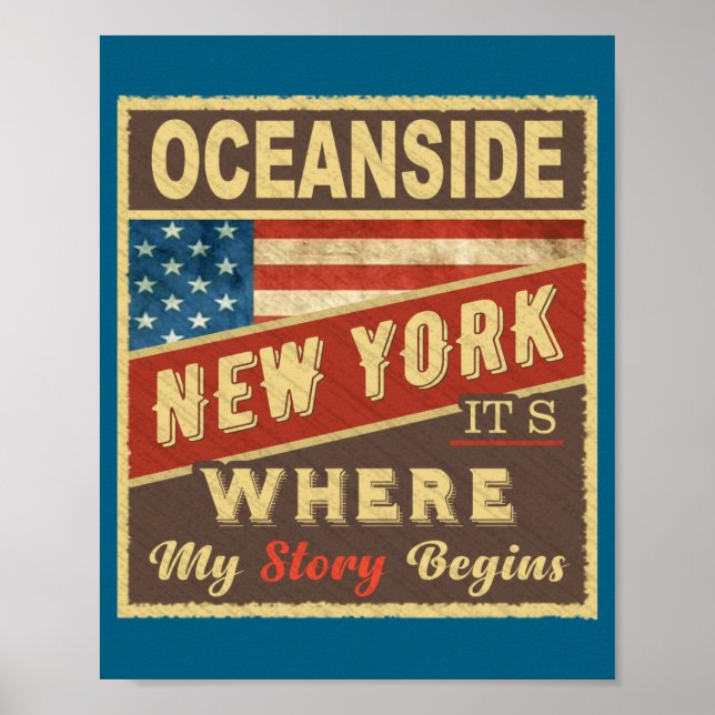 Poster Oceanside Ny É Onde Minha História Começa  (Frente)