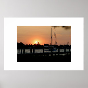 Póster Ocracoke Harbour Sunset