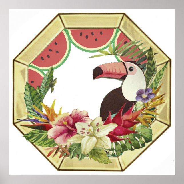 Poster Octagon Toucan Wall Art do convidado (Frente)