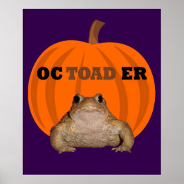 Poster Octoader Halloween Pun With Toad Holiday Fun