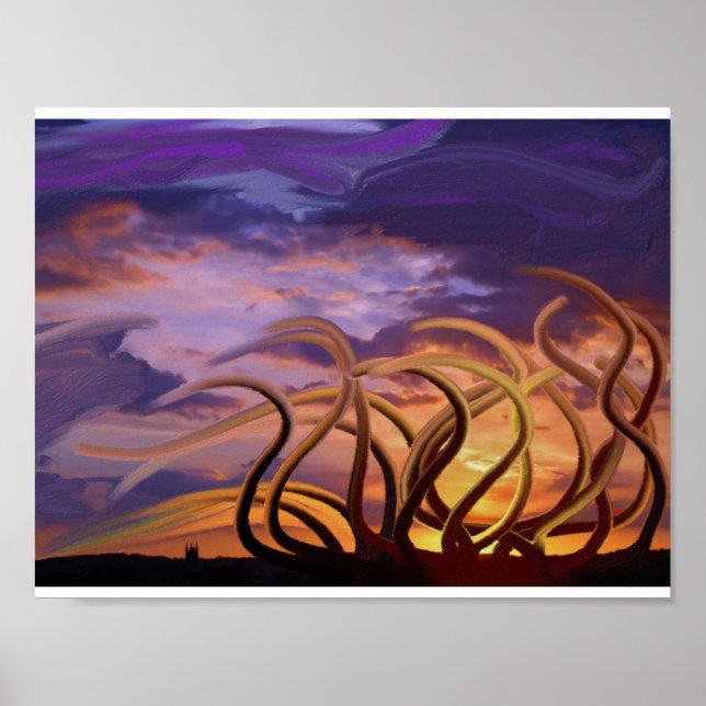 Poster Octopi no céu (Frente)