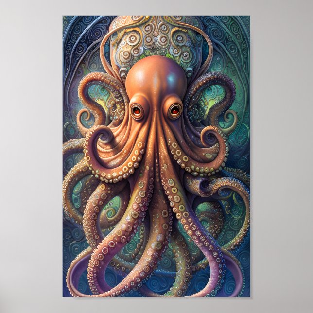 Poster Octopus - 02 - Fantasia Art (Frente)