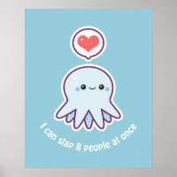 Octopus Azul de Kawaii