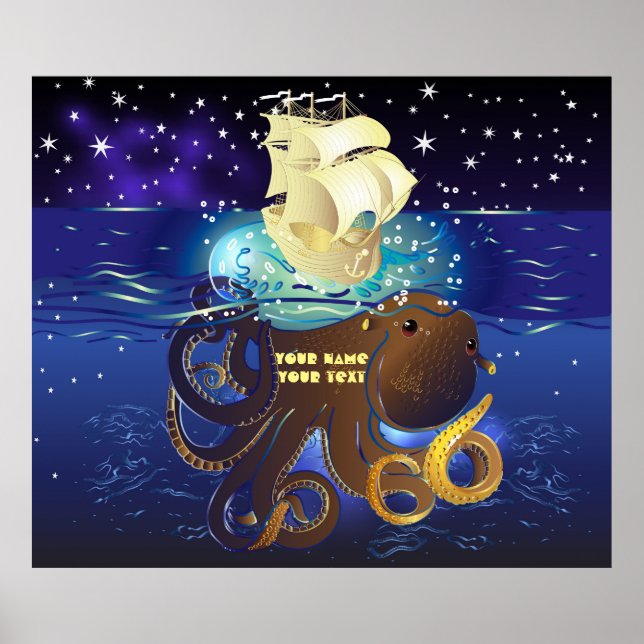 Poster Octopus Huge e Caravella (Frente)